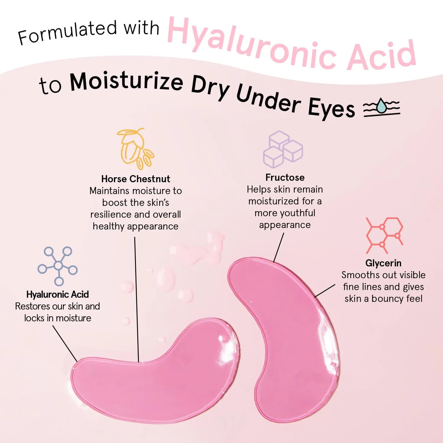 grace & stella Award Winning Under Eye Mask 6 Pairs, Pink | Cruelty-Free & Vegan Gel Eye Patches for Dark Circles & Puffy Eyes - view 2