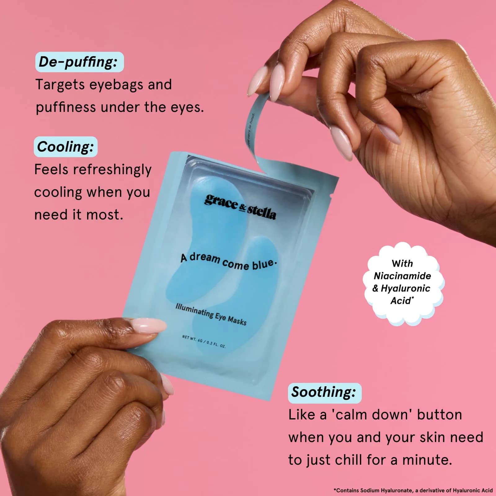 grace & stella Under Eye Mask 6 Pairs | Reduce Dark Circles, Puffy Eyes, Wrinkles - view 3