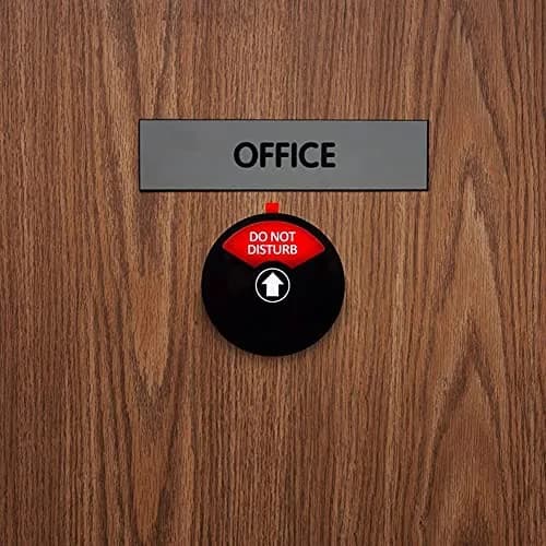 Kichwit Privacy Sign for Office Door, Do Not Disturb, Out of Office, Please Knock, in a Meeting, Conference Sign for Offices (Black, 2 Pack) | 5 inch Diameter thumbnail 4