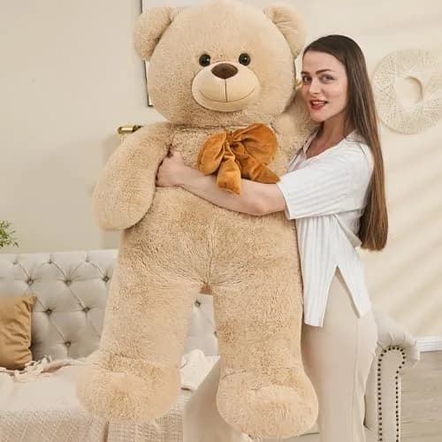 Tezituor Giant Teddy Bear 120 cm (47 Inch) | Soft Plush Toy for Kids & Girlfriend, Brown thumbnail 1