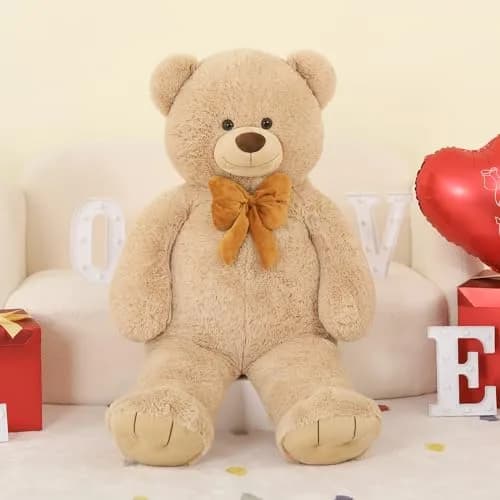 Tezituor Giant Teddy Bear 120 cm (47 Inch) | Soft Plush Toy for Kids & Girlfriend, Brown thumbnail 4