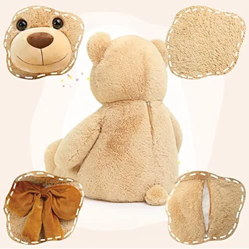 Tezituor Giant Teddy Bear 120 cm (47 Inch) | Soft Plush Toy for Kids & Girlfriend, Brown thumbnail 3