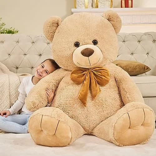 Tezituor Giant Teddy Bear 5 Feet (150 cm / 5.98 kg) | Soft Huggable Plush Toy for Kids & Girlfriends thumbnail 3
