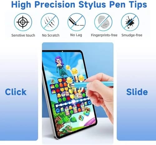 GUUGEI Mesh Fiber Replacement Tips for Touch-Screen Pen, Stylus Nibs (10 Pack) | High Precision, Soft & Screen-Safe thumbnail 2