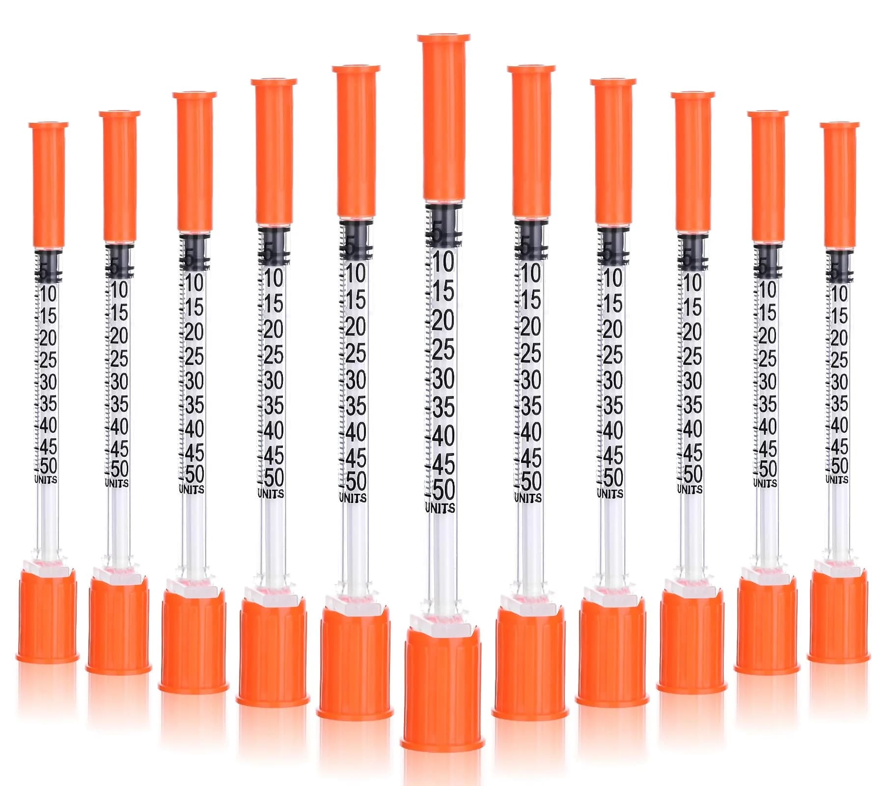 JIBENGAO 0.5cc Syringes with Needles 29Ga 1/2" (12.7mm) - Pack of 50 | Lab Dispensing & Refilling
