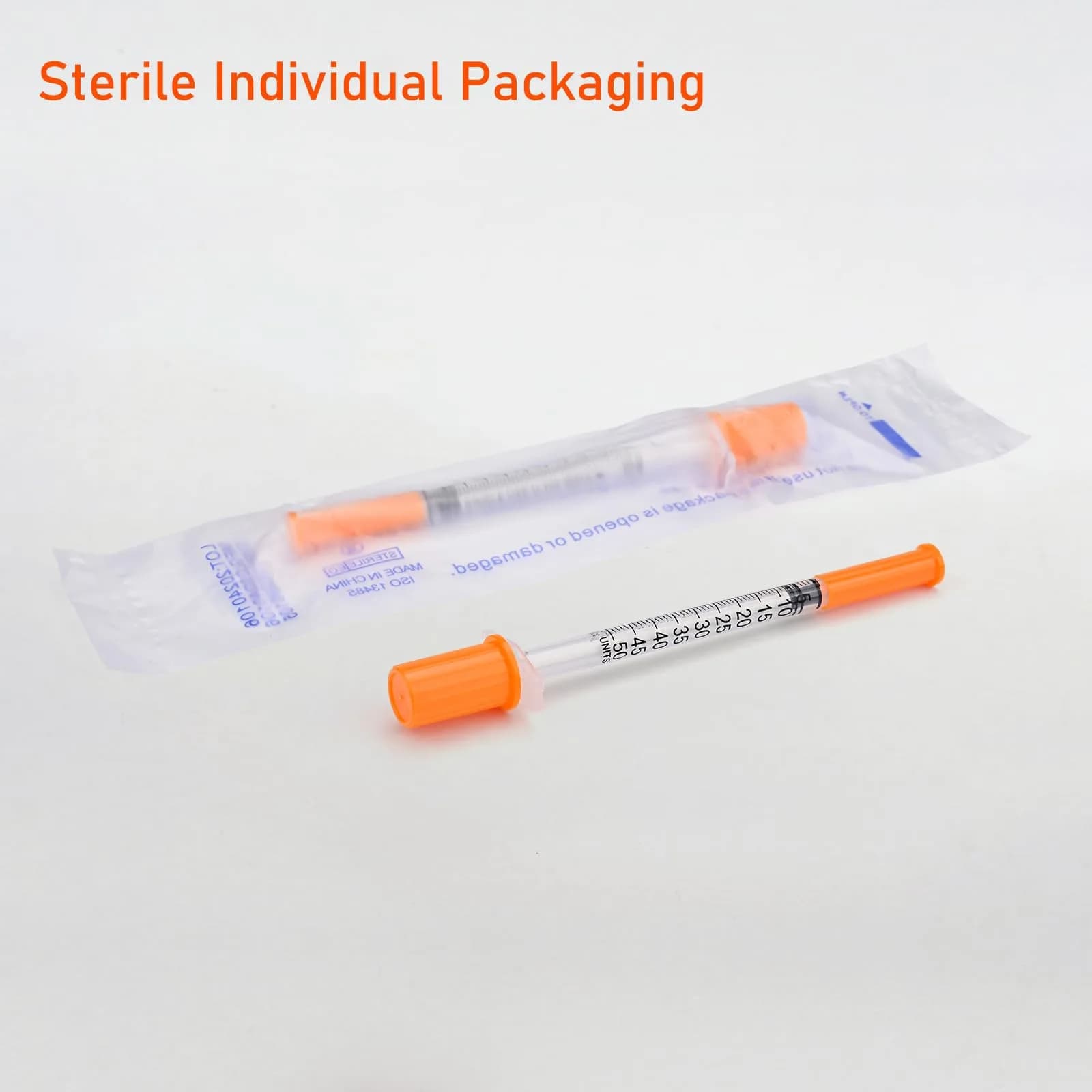 JIBENGAO 0.5cc Syringes with Needles 29Ga 1/2" (12.7mm) - Pack of 50 | Lab Dispensing & Refilling - view 5