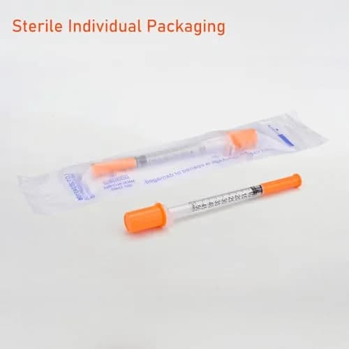 JIBENGAO 0.5cc Syringes with Needles 29Ga 1/2" (12.7mm) - Pack of 50 | Lab Dispensing & Refilling thumbnail 5