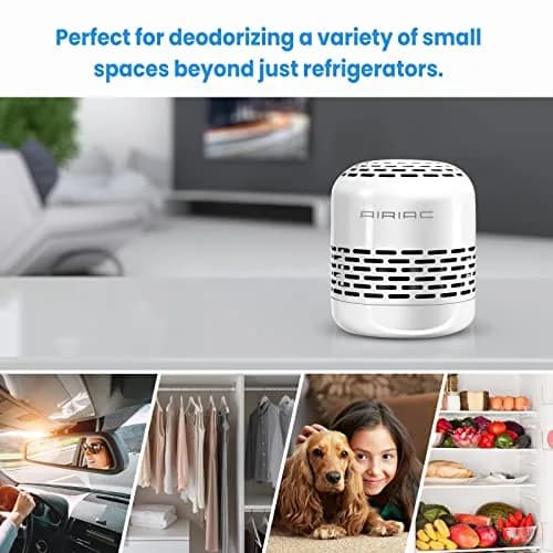 AIRIAC Fridge Deodorizer 10-Year Refrigerator Deodorizer Odor Eliminator 168 g (5.8 oz) | Replaces Baking Soda for Fridge and Freezer Absorber Charcoal Bags thumbnail 5