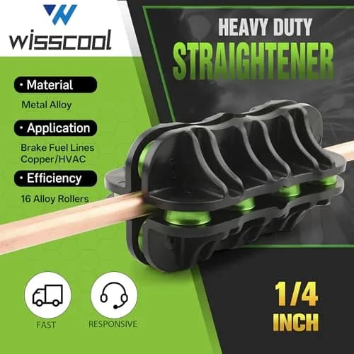 Wisscool 1/4" Tube Straightener Handheld Tubing Straightener | Precise, Durable, Versatile for Brake & Fuel Lines thumbnail 3