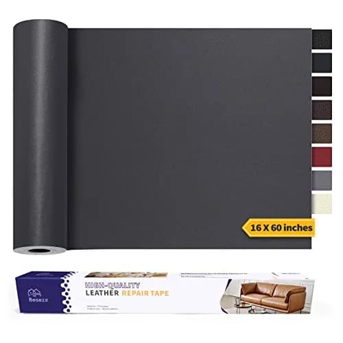 Besezx Leather Repair Patch Tape Kit Dark Gray 1.52 m x 40.6 cm (60" x 16") | Self-Adhesive for Furniture, Sofas, Car Seats thumbnail 1