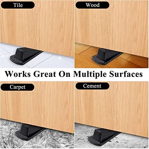Utron Rubber Door Stoppers 4 Pack | Holds Doors Securely on All Floor Types thumbnail 5