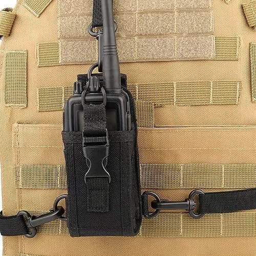 BANDARICOMM Tactical MOLLE Radio Pouch with Shoulder Strap | Nylon Radio Case for Police & Security thumbnail 7