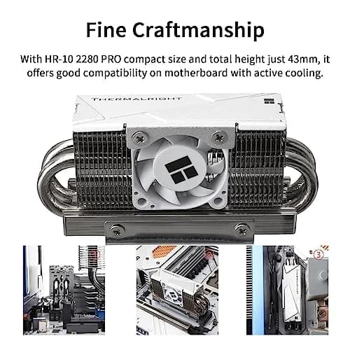Thermalright HR10 2280 PRO SSD Cooler with Fan | 90.3mm x 23.7mm x 43.8mm thumbnail 4