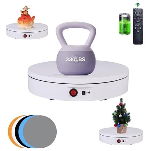 JAYEGT Motorized Rotating Display Stand 11.8inch | 330 Lb Load Capacity, 360° Electric Turntable for Product & Video Display thumbnail 1