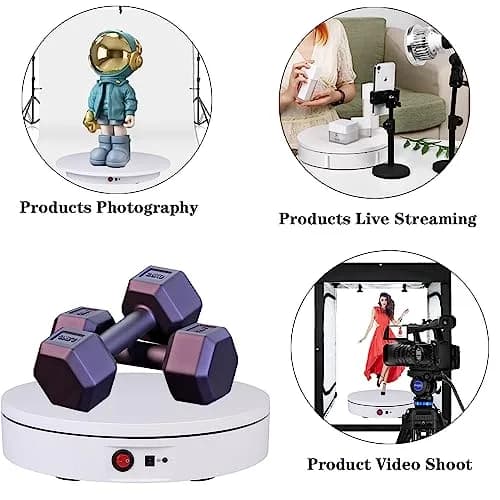JAYEGT Motorized Rotating Display Stand 11.8inch | 330 Lb Load Capacity, 360° Electric Turntable for Product & Video Display thumbnail 7
