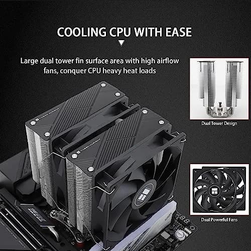 Thermalright Phantom Spirit 120 CPU Cooler Dual TL-C12B V2 PWM Fan 7 Heat Pipes 157mm Height | Compatible with Intel LGA1700/115X/1200/20XX/1851 & AMD AM4/AM5 thumbnail 4