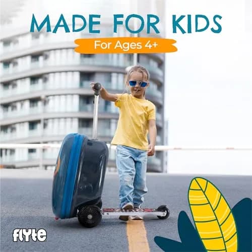 Flyte Kids Scooter Suitcase Stormy the Shark 18" | 25 Litre Capacity Ride On thumbnail 4