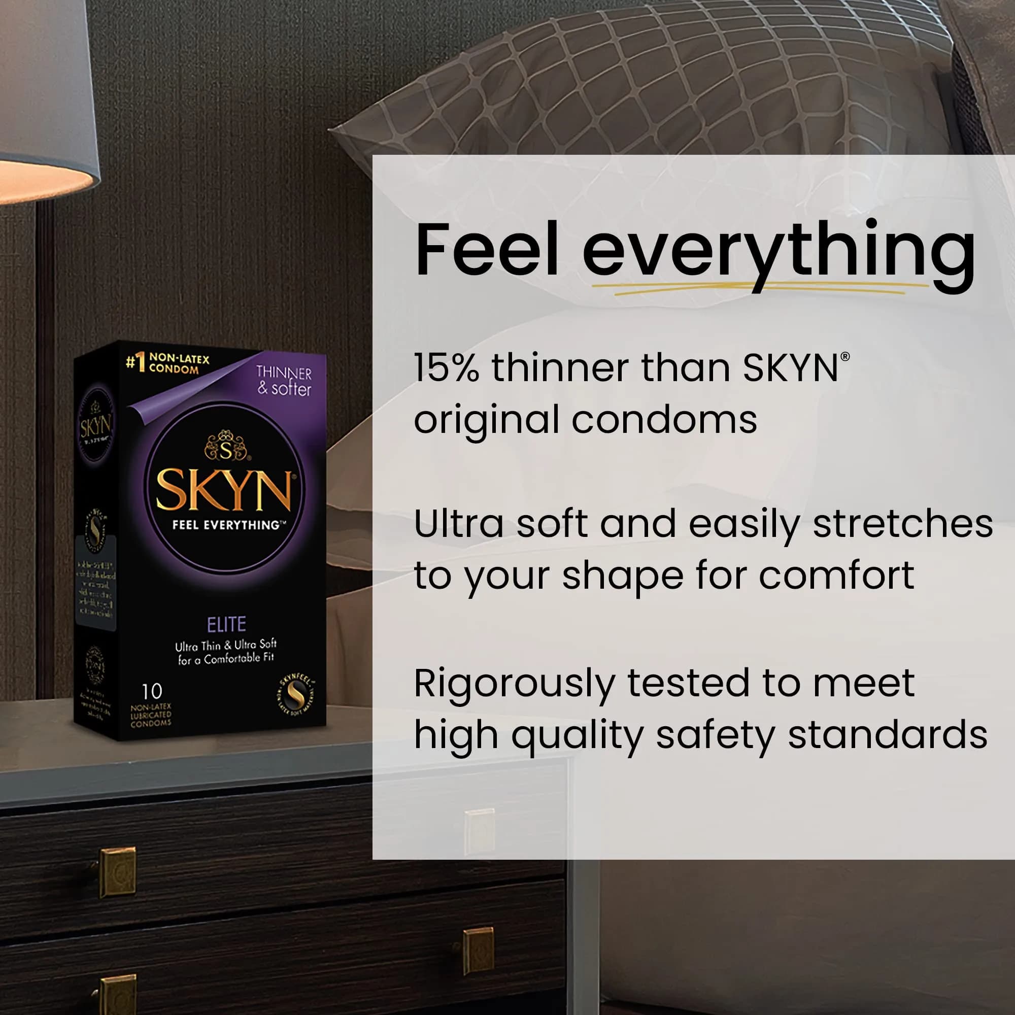SKYN Elite Ultra-Thin Condoms, 20 Count (Pack of 2) | Latex-Free Polyisoprene for Enhanced Sensation - view 3