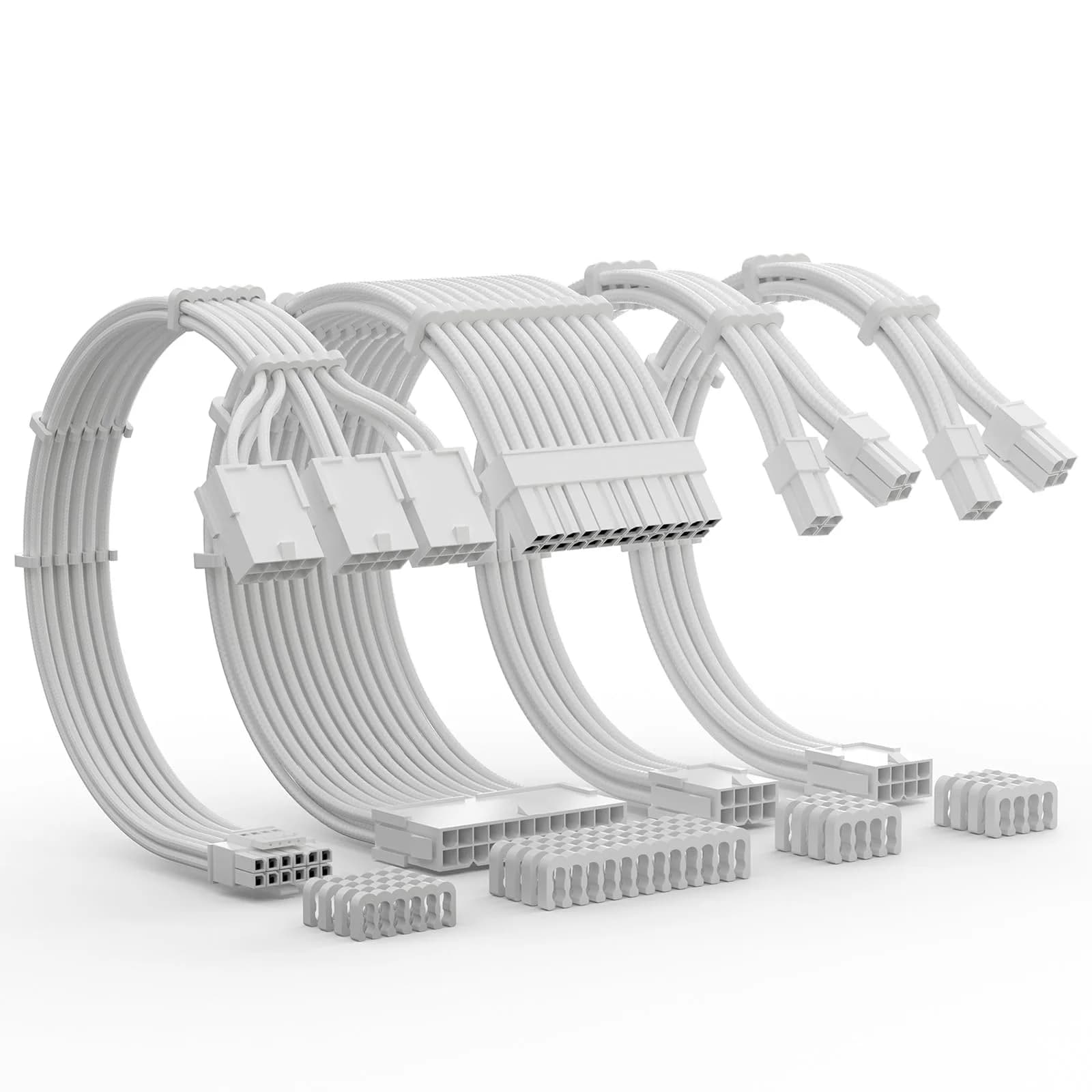 AsiaHorse 12VHPWR Cable Extension Kit, 30cm | Support RTX 40 GPUs & 600W Power — White