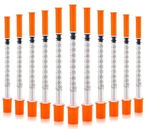 JIBENGAO 1cc Syringe with 31G 8mm Needle - Pack of 50 | Sterile Lab Dispensing Needles thumbnail 1