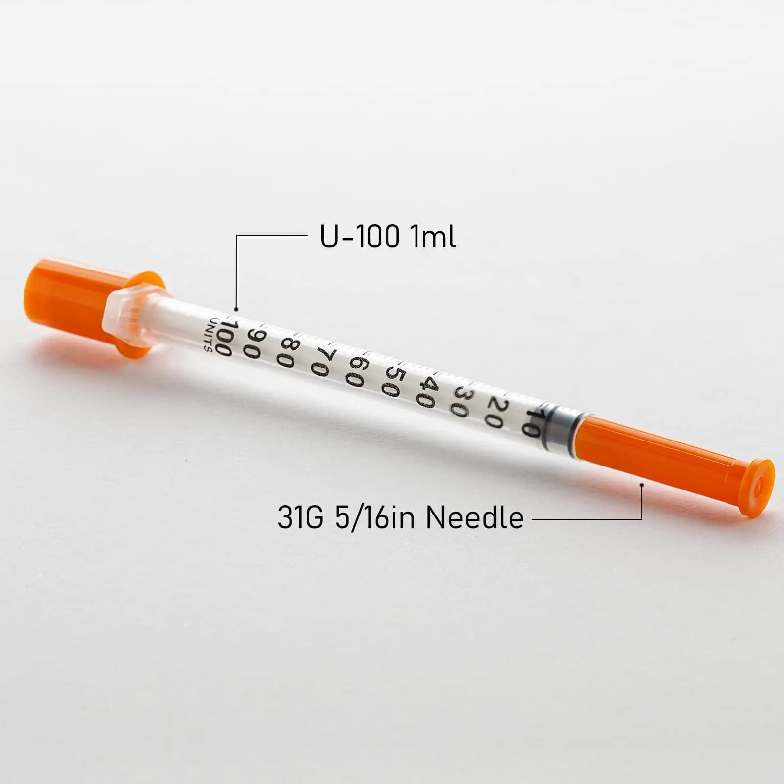 JIBENGAO 1cc Syringe with 31G 8mm Needle - Pack of 50 | Sterile Lab Dispensing Needles - view 2