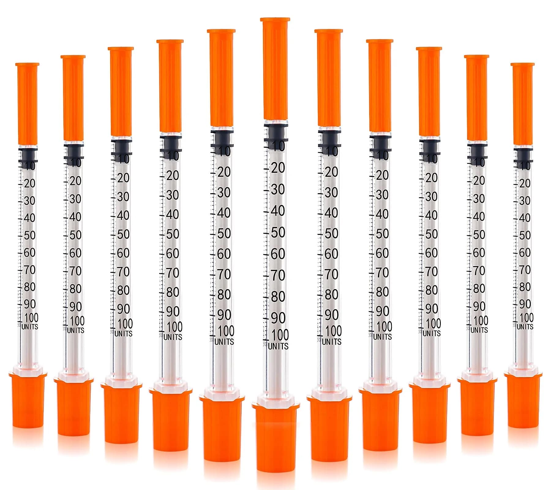 JIBENGAO 0.5cc Syringes with Needles 29Ga 1/2" (12.7mm) - Pack of 50 | Lab Dispensing & Refilling — 1ml-31G-8mm