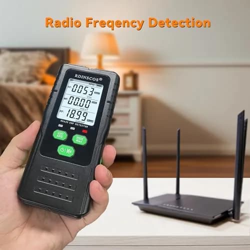 RDINSCOS EMF Detector Meter with Triaxial Sensing & LCD Display | Measures AC Magnetic, Electric, and Microwave Radiation thumbnail 5
