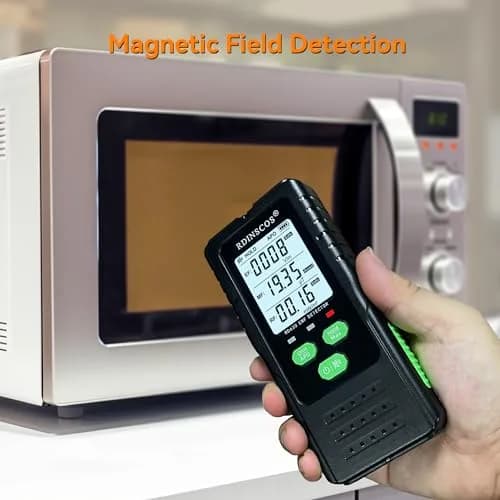 RDINSCOS EMF Detector Meter with Triaxial Sensing & LCD Display | Measures AC Magnetic, Electric, and Microwave Radiation thumbnail 3