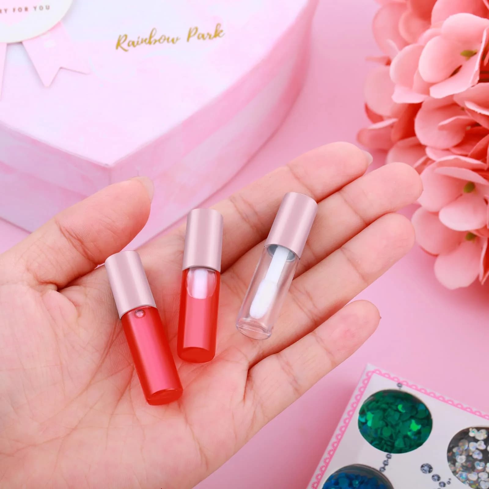 Patelai Pink 1.2ml Mini Lip Gloss Tubes (100-Pack) | DIY Cosmetic Containers - view 4