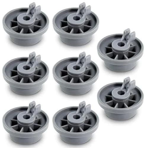 AMI PARTS 8 Pack Dishwasher Lower Rack Wheels | Replaces 165314, 420198, AP2802428 thumbnail 1