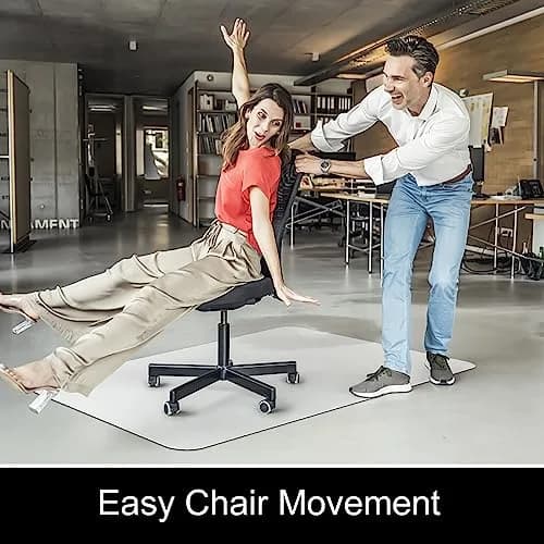 Kuyal Clear Chair Mat for Hardwood Floors 117 x 152 cm (46 x 60 inches) | Protects Floors from Scratches & Scuffs thumbnail 6