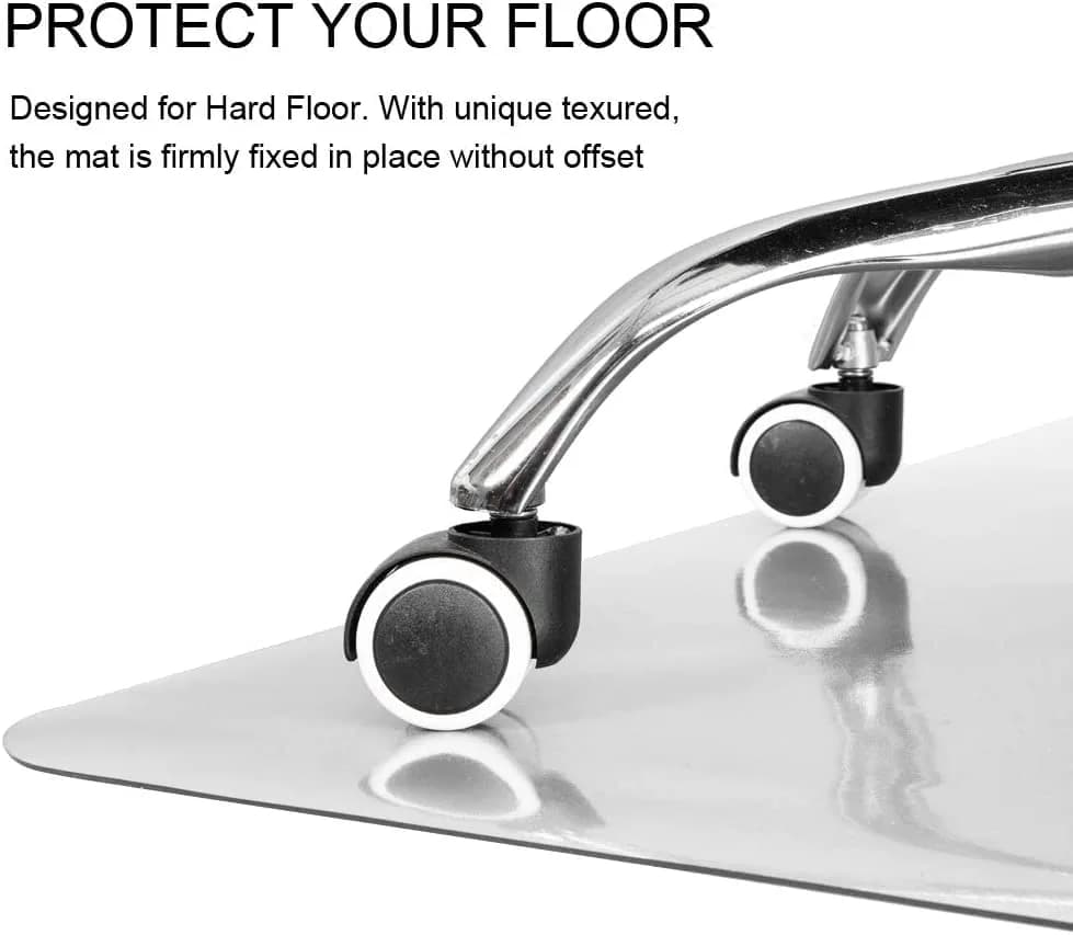 Kuyal Clear Chair Mat for Hardwood Floor (46" X 60") | Protects Floors, Reduces Fatigue - view 4