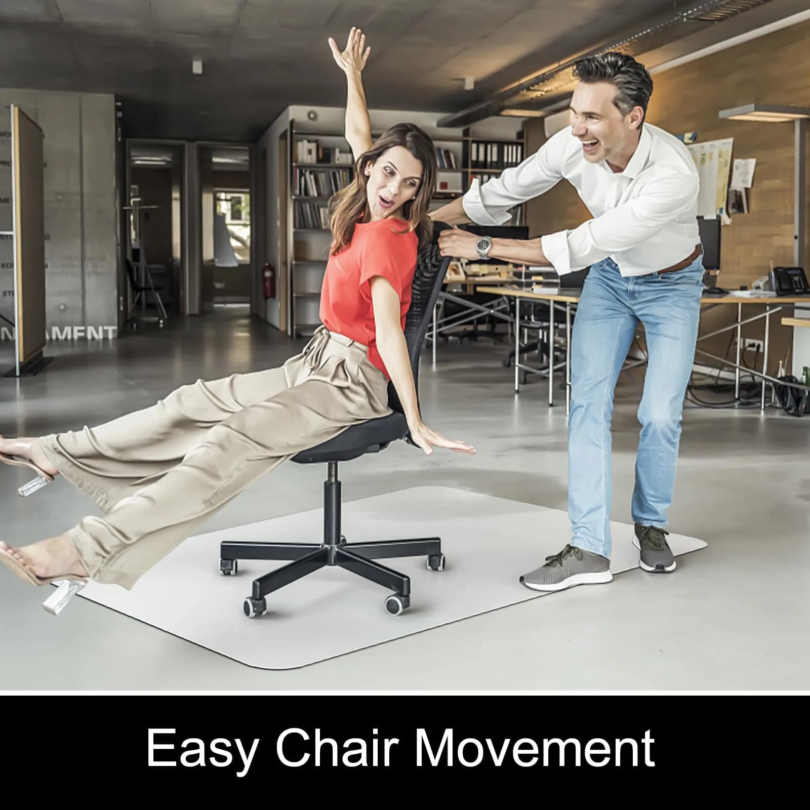 Kuyal Clear Chair Mat for Hardwood Floor (46" X 60") | Protects Floors, Reduces Fatigue - view 6