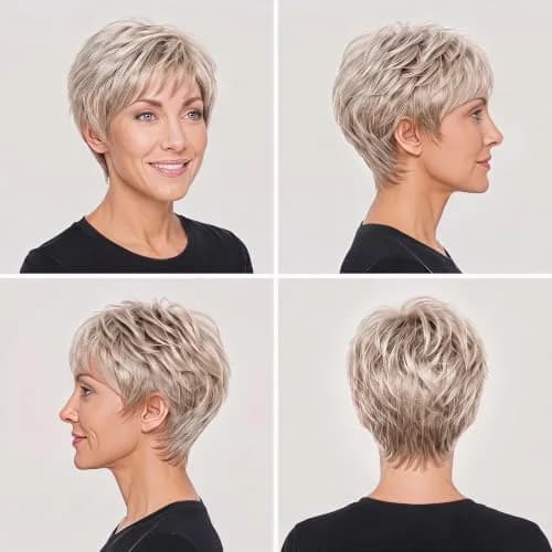 Raquel Welch Women's Pixie Cut Short Gray Wig, WINNER | Lightweight, Ready-to-Wear, Memory Cap, 21" Petite Cap thumbnail 4