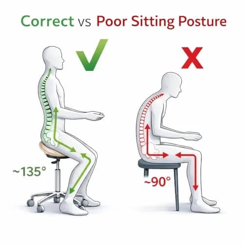 2xhome Ergonomic Saddle Stool | Backless Rolling Office Task Chair with Adjustable Height and Tilt | PU Leather, Foam Padded Seat for Drafting, Medical, Dental Use, Beige, Single, Set of 1 thumbnail 4