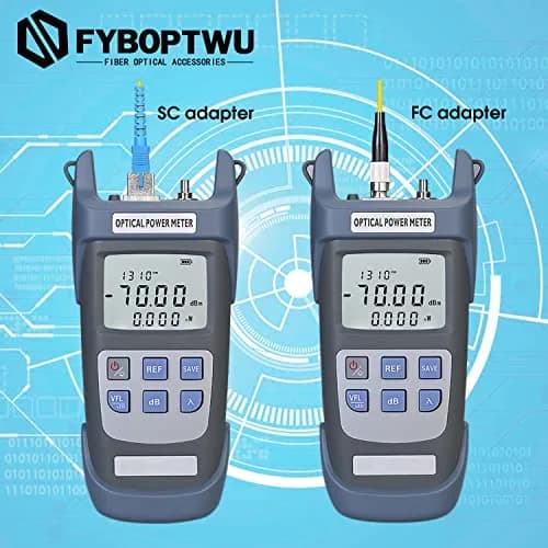 fyboptwu 3-in-1 Fiber Tester OPM+VFL with LED, 2-Pack | Optical Power Meter & Visual Fault Locator thumbnail 7