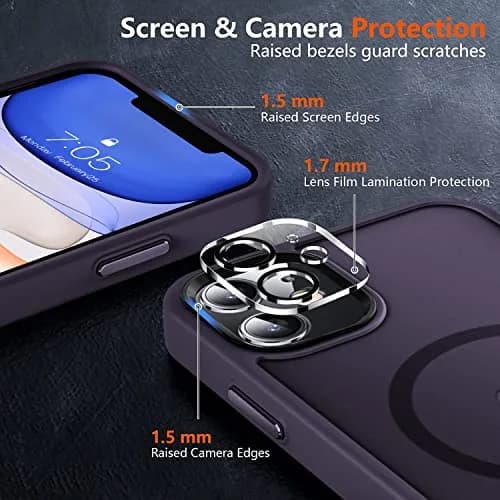 MOCCA Magnetic Shockproof Case for iPhone 11 6.1 inch Deep Purple | Magsafe Compatible & Drop-Proof thumbnail 5