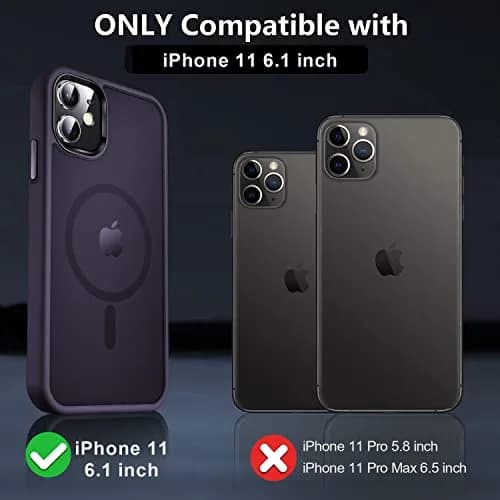 MOCCA Magnetic Shockproof Case for iPhone 11 6.1 inch Deep Purple | Magsafe Compatible & Drop-Proof thumbnail 7