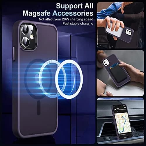 MOCCA Magnetic Shockproof Case for iPhone 11 6.1 inch Deep Purple | Magsafe Compatible & Drop-Proof thumbnail 2