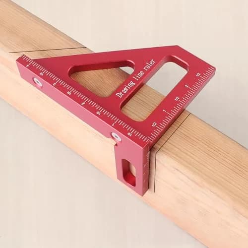 KETIPED Imperial 3D Multi-Angle Measuring Ruler,45/90 Degree Aluminum Alloy Woodworking Square Protractor, 4.4 inch | High Precision Layout Tool thumbnail 1