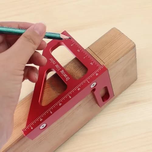 KETIPED Imperial 3D Multi-Angle Measuring Ruler,45/90 Degree Aluminum Alloy Woodworking Square Protractor, 4.4 inch | High Precision Layout Tool thumbnail 4