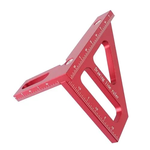 KETIPED Imperial 3D Multi-Angle Measuring Ruler,45/90 Degree Aluminum Alloy Woodworking Square Protractor, 4.4 inch | High Precision Layout Tool thumbnail 6
