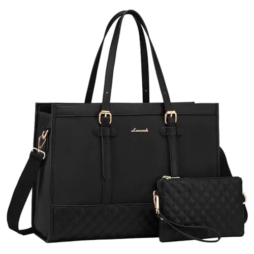 LOVEVOOK Laptop Tote Bag for Women, 15.6 Inch | Stylish & Functional with Laptop Compartment thumbnail 1