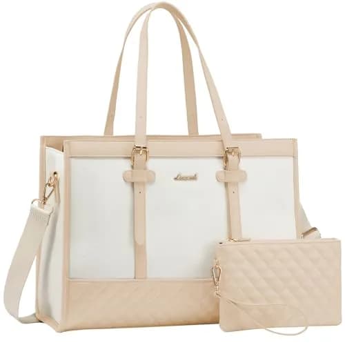 LOVEVOOK Laptop Tote Bag for Women, 15.6 Inch | Stylish & Functional Work Bag thumbnail 1