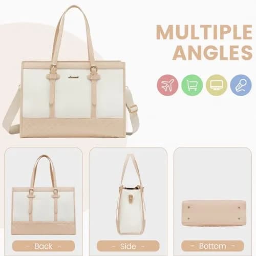 LOVEVOOK Laptop Tote Bag for Women, 15.6 Inch | Stylish & Functional Work Bag thumbnail 8