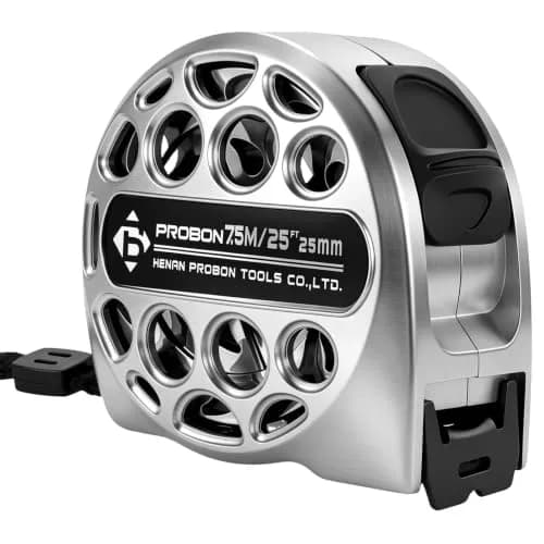 HOTBEST 25ft (7.6m) Stainless Steel Tape Measure | Waterproof & Rustproof Retractable Ruler for Construction thumbnail 1