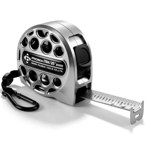 HOTBEST 25ft (7.6m) Stainless Steel Tape Measure | Waterproof & Rustproof Retractable Ruler for Construction thumbnail 8