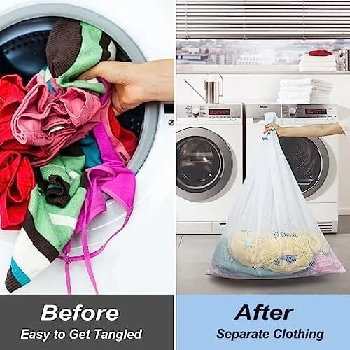 Vivifying Honeycomb Mesh Laundry Bags XXXL Extra Large 109cm x 89cm (2-Pack, White) | Protects Delicates & Bedding in Indian Washers thumbnail 5