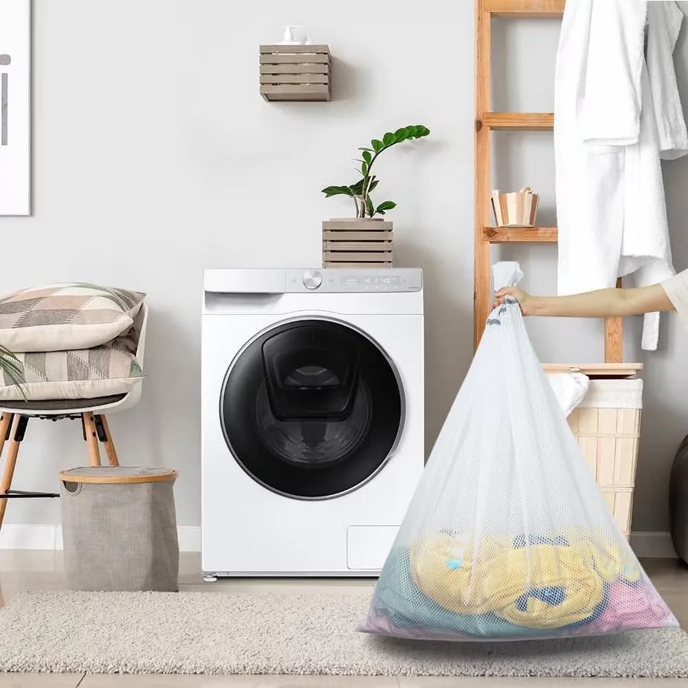 Vivifying Honeycomb Mesh Laundry Bags XXXL Extra Large 109cm x 89cm (2-Pack, White) | Protects Delicates & Bedding in Indian Washers - view 7