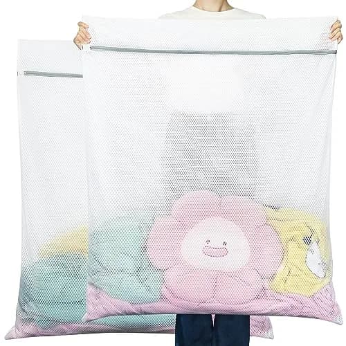 Vivifying Honeycomb Mesh Laundry Bags XXXL Extra Large 109cm x 89cm (2-Pack, White) | Protects Delicates & Bedding in Indian Washers thumbnail 1